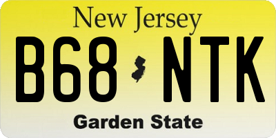 NJ license plate B68NTK