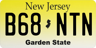 NJ license plate B68NTN