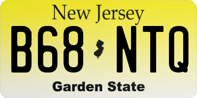 NJ license plate B68NTQ
