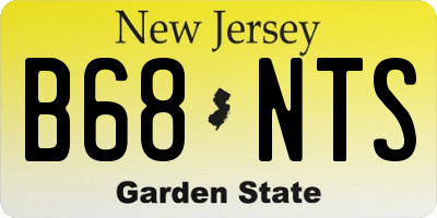 NJ license plate B68NTS