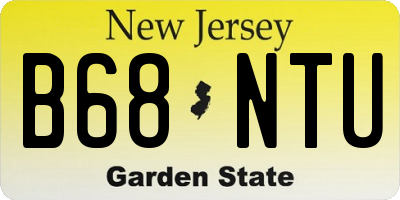 NJ license plate B68NTU