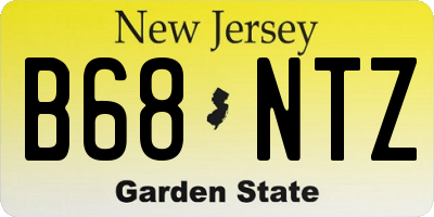 NJ license plate B68NTZ