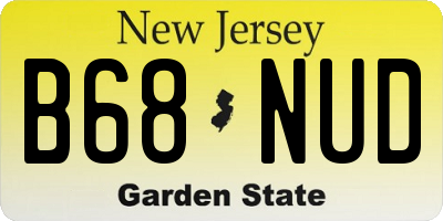 NJ license plate B68NUD