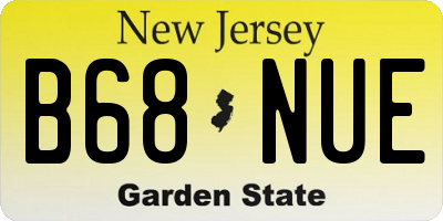 NJ license plate B68NUE
