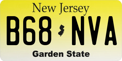 NJ license plate B68NVA