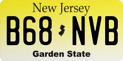 NJ license plate B68NVB