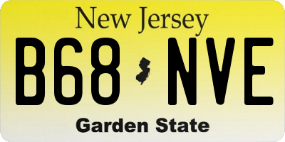 NJ license plate B68NVE