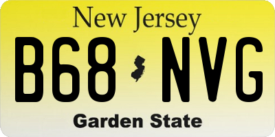 NJ license plate B68NVG