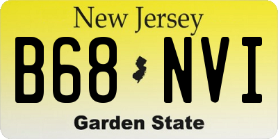 NJ license plate B68NVI