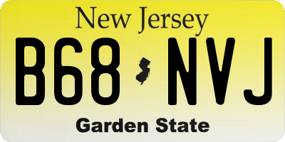 NJ license plate B68NVJ