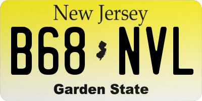NJ license plate B68NVL