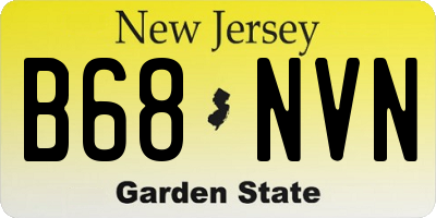 NJ license plate B68NVN
