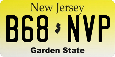 NJ license plate B68NVP