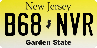 NJ license plate B68NVR