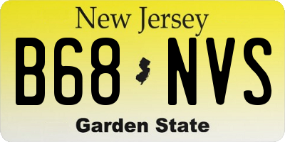 NJ license plate B68NVS