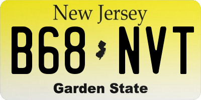 NJ license plate B68NVT