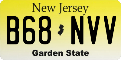 NJ license plate B68NVV