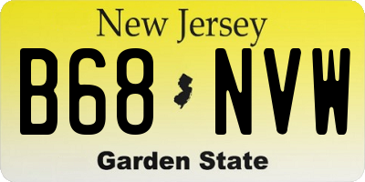 NJ license plate B68NVW