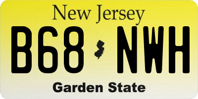 NJ license plate B68NWH