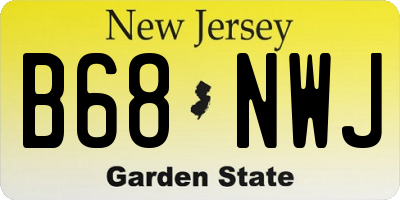 NJ license plate B68NWJ