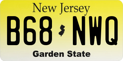NJ license plate B68NWQ