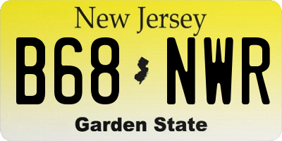 NJ license plate B68NWR