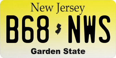 NJ license plate B68NWS