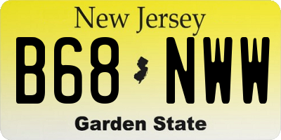 NJ license plate B68NWW