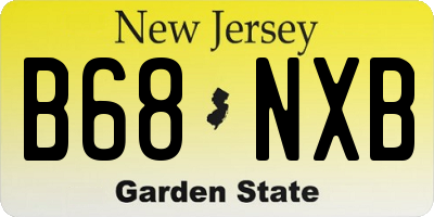 NJ license plate B68NXB