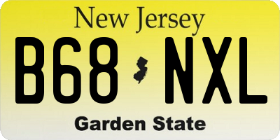 NJ license plate B68NXL