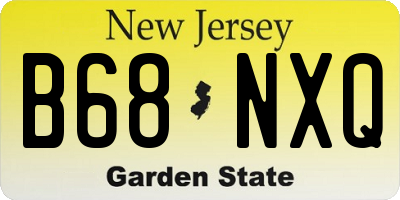 NJ license plate B68NXQ