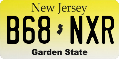 NJ license plate B68NXR