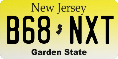 NJ license plate B68NXT