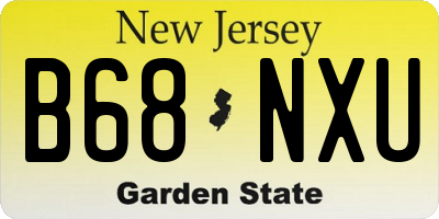 NJ license plate B68NXU
