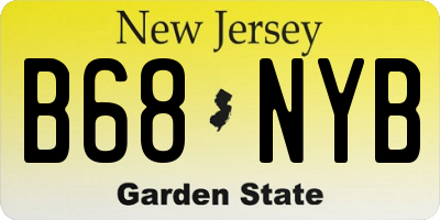 NJ license plate B68NYB