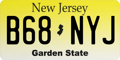 NJ license plate B68NYJ