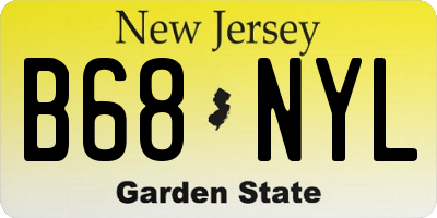 NJ license plate B68NYL