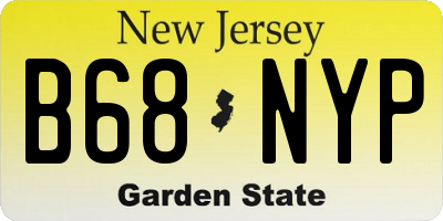 NJ license plate B68NYP