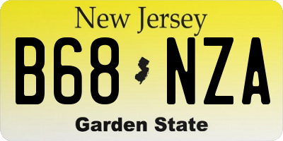 NJ license plate B68NZA