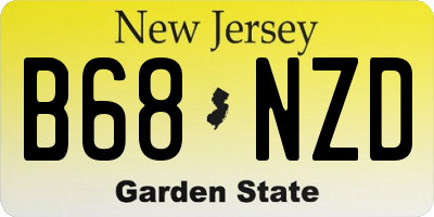 NJ license plate B68NZD