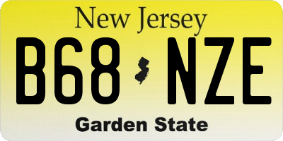 NJ license plate B68NZE