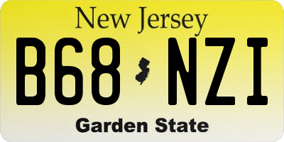 NJ license plate B68NZI