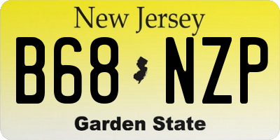 NJ license plate B68NZP