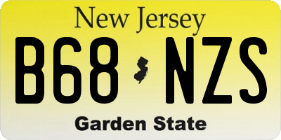 NJ license plate B68NZS
