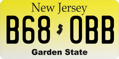 NJ license plate B68OBB