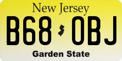 NJ license plate B68OBJ