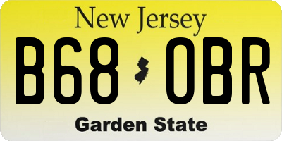 NJ license plate B68OBR