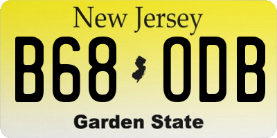 NJ license plate B68ODB