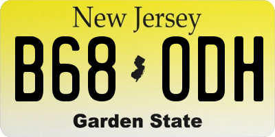 NJ license plate B68ODH