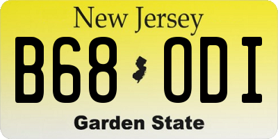 NJ license plate B68ODI